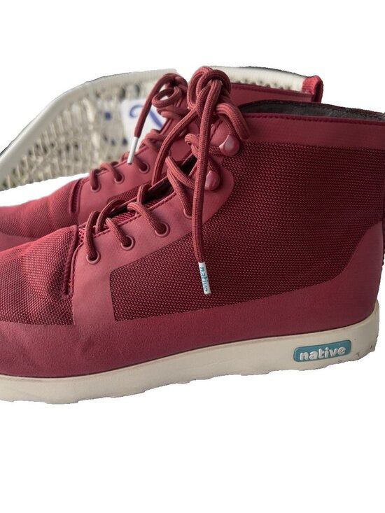 Native FITZROY Unisex Men’s Sz 12 US Trekking Boot Model Fire Track Red Bone main image 2